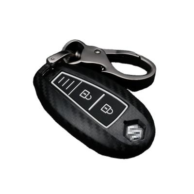 China ABS+silicon carbon cover plastic colors car key cover for suzuki for sale