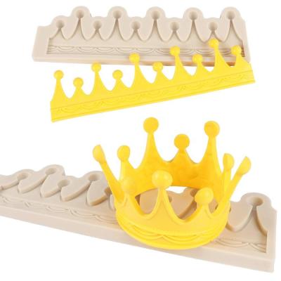 China Viable Fondant Cake Crown Shaped Silicone Mold for sale