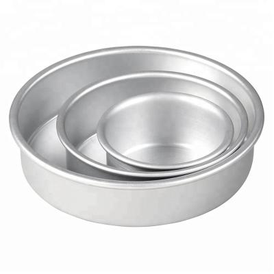 China Cake Making Round Anodized Aluminum Cake Pan Set for sale