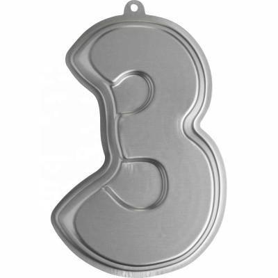 China Food Grade Number Shape Aluminum Cake Tin Cake Pan for sale