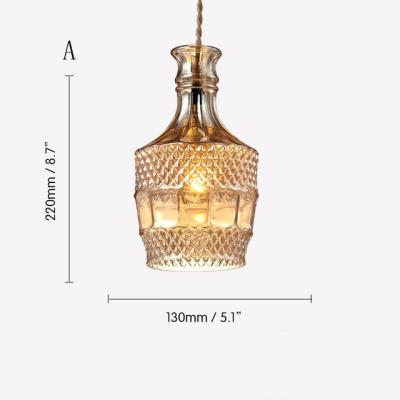 China Modern Nordic Handmade Creative Glass Three Head Bar Chandelier Solid Wood Cafe Chandelier Restaurant Lamp Bedroom Window Chandelier for sale