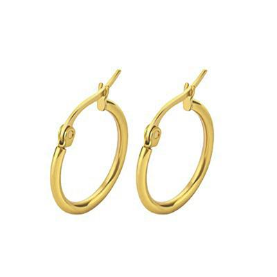 China Hiphop Stainless Steel Jewelry Chunky Hoop Earrings For Women Gold Plated Eardrop Jewelry EarringsGold Dangler for sale