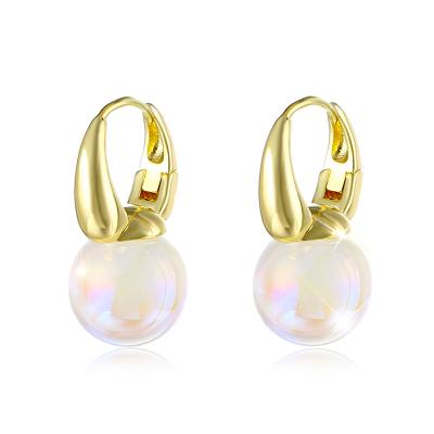 China 925 silver needle drop statement bow zircon pearl 18K acrylic gold plated luxury earing women earing for sale