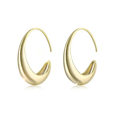 China CLASSIC Fashion Female 18K Gold Plated Custom Circle Jewelry Large Earring Hoops For Women Custom Jewelry for sale