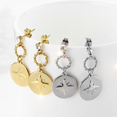 China 2021 Hiphop Charm 2022 Hot Selling Geometric Map Earring Woman Heart Circle For Trendy Man's Earring for sale