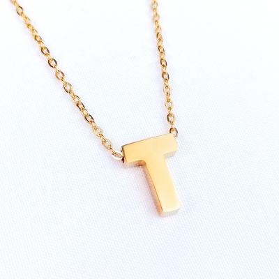 China CLASSIC Shiny Alphabet Letter Word 26 Initial Charm Fashion Necklace Pendant Chain Jewelry For Women for sale