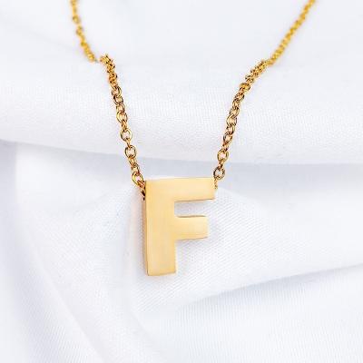 China CLASSIC Custom Jewelry Silver 18k Gold Plated Women's Charm Stainless Steel Letter Initial Necklace Pendant for sale