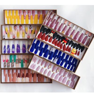 China Wholesale Salon Effect Factory Design New Ladies Nail Supplies Press On Nails for sale