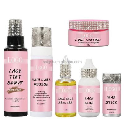 China Private Label Strong Hold Waterproof Strong Hold Hair Glue Lace Holding Invisible Spray Bonding Melt Adhesive For Wigs Install for sale