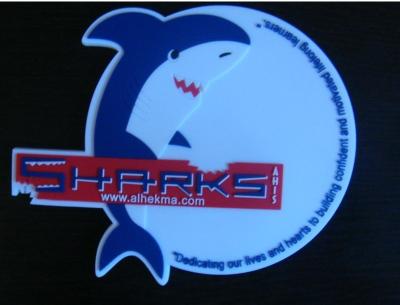 China soft pvc coster with shark for promotion gift for sale