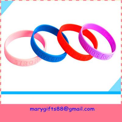 China cheap debossed silicone bands for sale