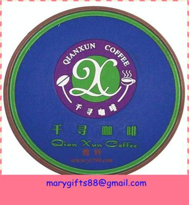 China promotional soft pvc drink coaster for sale