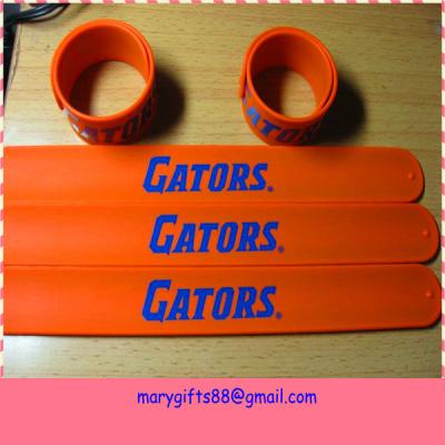 China make silicone rubber slap bracelet supplier for sale