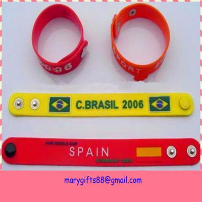 China promotion pvc wristband for world cup for sale