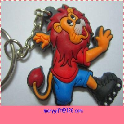 China factory supply lion shape PVC key chain samples for sale