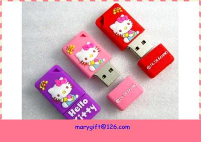 China USB flash drive with cheap lovely soft PVC case for sale