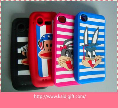 China Eco-Friendly Silicone Cell Phone Cases Colorful With Cartoon Style for sale