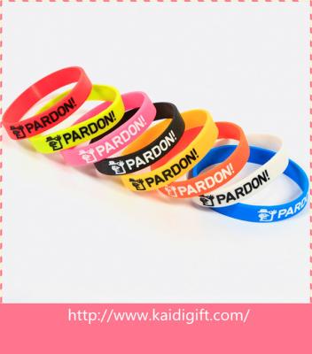 China Promotional ink filled silicone bracelet for sale