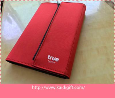 China new fashion style PU leather notebook with zipper closure or magnet for sale