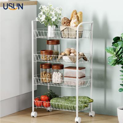 China 2019 Vegetable Cart Metal Rolling Shelf Metal Candy Furniture Kitchen Cart Cart for sale