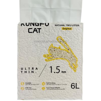 China Ultra Strong Food Grade Blocks Viable Kungfu Cat Litter Vacuum Non-Tracking Granules Cat Litter Supplies from Lovepet for sale