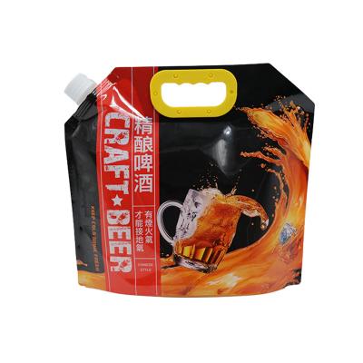 China One Gallon Spout Pouch Disposable Custom Liquid Beverage Pouch 1l 2l 3l 5l Beer Packaging Bag for sale