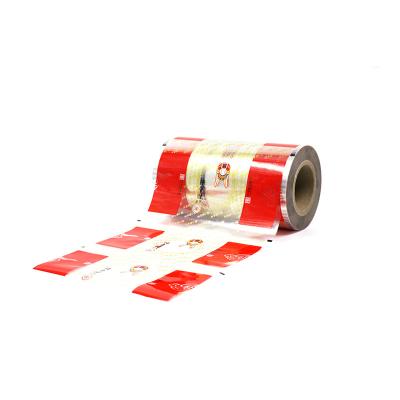 China Custom Recyclable Printed Laminated Plastic Rollstock Mylar Roll Film Color Print Sachet Biodegradable Film Roll for sale