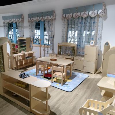 China High Quality Modern Eco-friendly Kindergarten Montessori School Furniture Preschool Wooden Children Study Table for sale