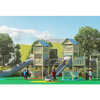 China Modern Colorful COWBOY Kindergarten Kids Outdoor Playground Equipment Compact Laminate Denali Paradise Kids Slide for sale