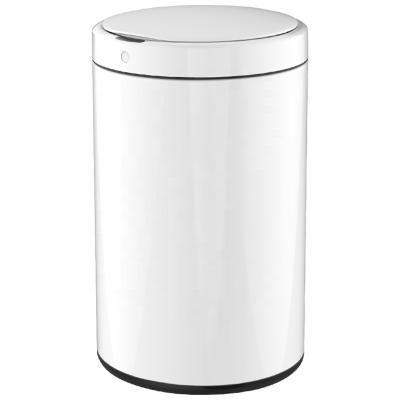 China Cute Kitchen 12L Diaper Bucket Bin Sensor Trash Cans Round Automatic Smart Bathroom Waste Bins Viable Electronic Cans for sale