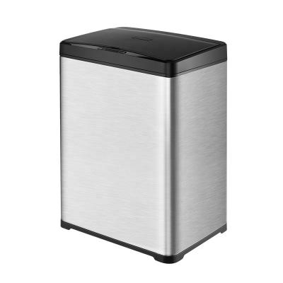 China 30L 8gallon Stainless Steel Viable Smart Trash Bin Sensor Bin Waste Bin Sideboard Waste Commercial Recycle Bins for sale