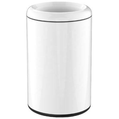 China RTS 12L Large Tall Sustainable Trash Bin 3gallo Trash Can Stainless Steel Storage Round Open Top Indoor Trash Can Stainless Steel Storage Bucket 1720pcs for sale