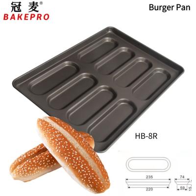 China Viable Bake Pro HB-8R Hot Dog Muffin Pan Non-Stick Bakery Bread Tray for sale