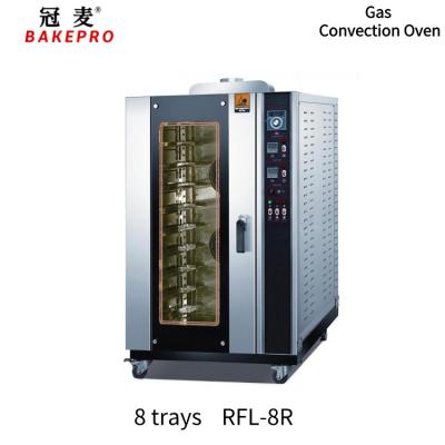 China Vegetable Processing Plant Bake RFL-8R Pro GAS Convection Oven With Steam Function To Make 80 Baguettes Per Hour for sale