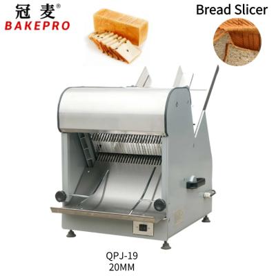 China Snack Factory Bake QPJ-19 Pro Toast Cutter 19 Blades For Baking Equipment 20 Mm Slice Loaf Bread Slicer for sale