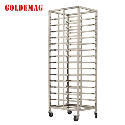 China Hotels Bake Pro 15 Pan Capacity Stainless Steel Bakery Cart for sale