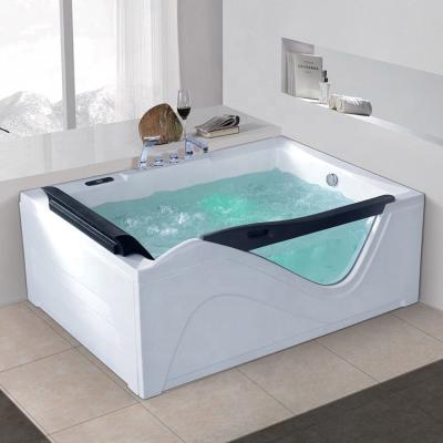 China Acrylic Body Massage 2 Person Whirlpool Bathtub 1800mm Massage Bathtub Spa Tub Made in China Luxury Hydraulic Massage Transparent Pure Acryl for sale