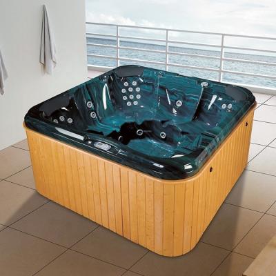 China Luxurious Triangular Hot Tub 5 Person Body Massage Mini Outdoor Spa Tub Hot Tub for sale