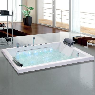 China Acrylic Body Massage 2 People Drop-in Whirlpool Bathtub 1800mm Massage Bathtub Spa Tub Made in China AT-0502 for sale