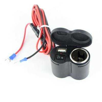 China Hot 12v Cigarette Lighter Of Motorcycle/Car/Bike Mobile Phone Charger Waterproof CG-PH02 for sale