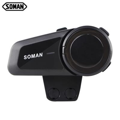 China SOMAN BT Motorcycle Intercom Casco Headset Helmet BT Earphone Kits FM Radio SM-M2 for sale