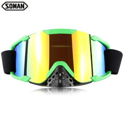 China TPU Goggle Motorcycle helmets motocross casco glasses cycling Riding gafas for OEM Order Soman SM17 for sale