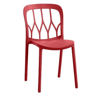 China Cheap Home Kitchen Furniture Stackable Modern Sillas Armless Black Polypropylene PP Dining Stackable Plastic Chair For Sale for sale