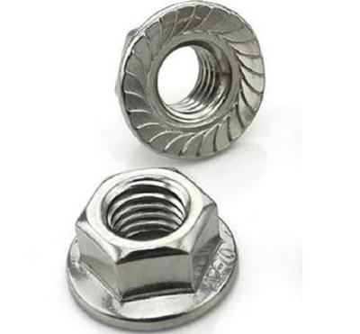 China Carbon Steel / Stainless Steel Hex Flange Nuts M5 - M20 With Coarse  / Fine Thread for sale