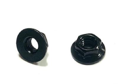 China M20 DIN6923 Carbon Steel Hex Flange Nut Black Zinc Plating for sale