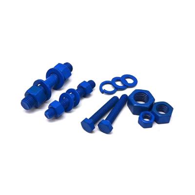 China SIZE M6-M32 Colorful PTFE Coating Bolt And Nut Assembly for sale