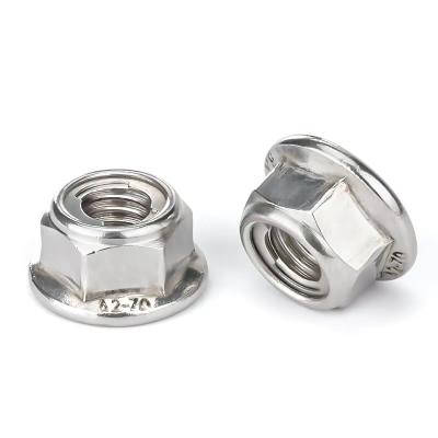 China Steel Sheet Hex Flange Lock Nut With Metal Insert Grade 8 GB /T 6187 for sale