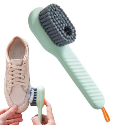 China Factory direct sales multifunctional household laundry shoe stocked press type automatic dosing soap long handle soft hair laundry for sale