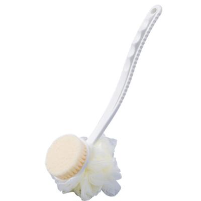 China All Long Handle Natural Plastic Soft Stiffened Exfoliating Bathing Scrubber Body Bath Shower Brush For Back Cleansing Body for sale