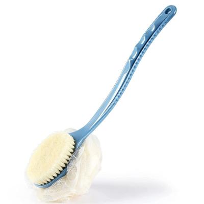 China All Natural High Quality Soft Long Handle Bath Brush Shower Plastic Body Scrub Back Wash Rub Sweep Exfoliator Cleaning Brush Bathroom for sale